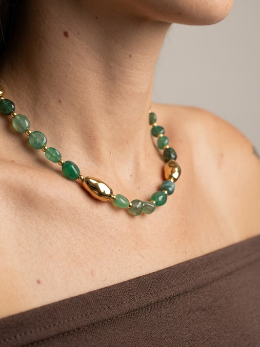 Collana Agata Verde