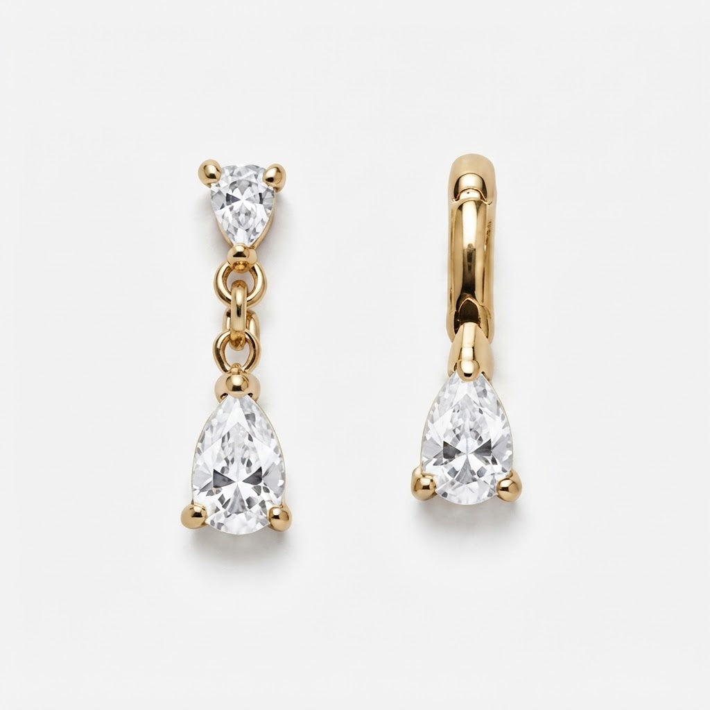 Orecchini Double Tear Sparkle