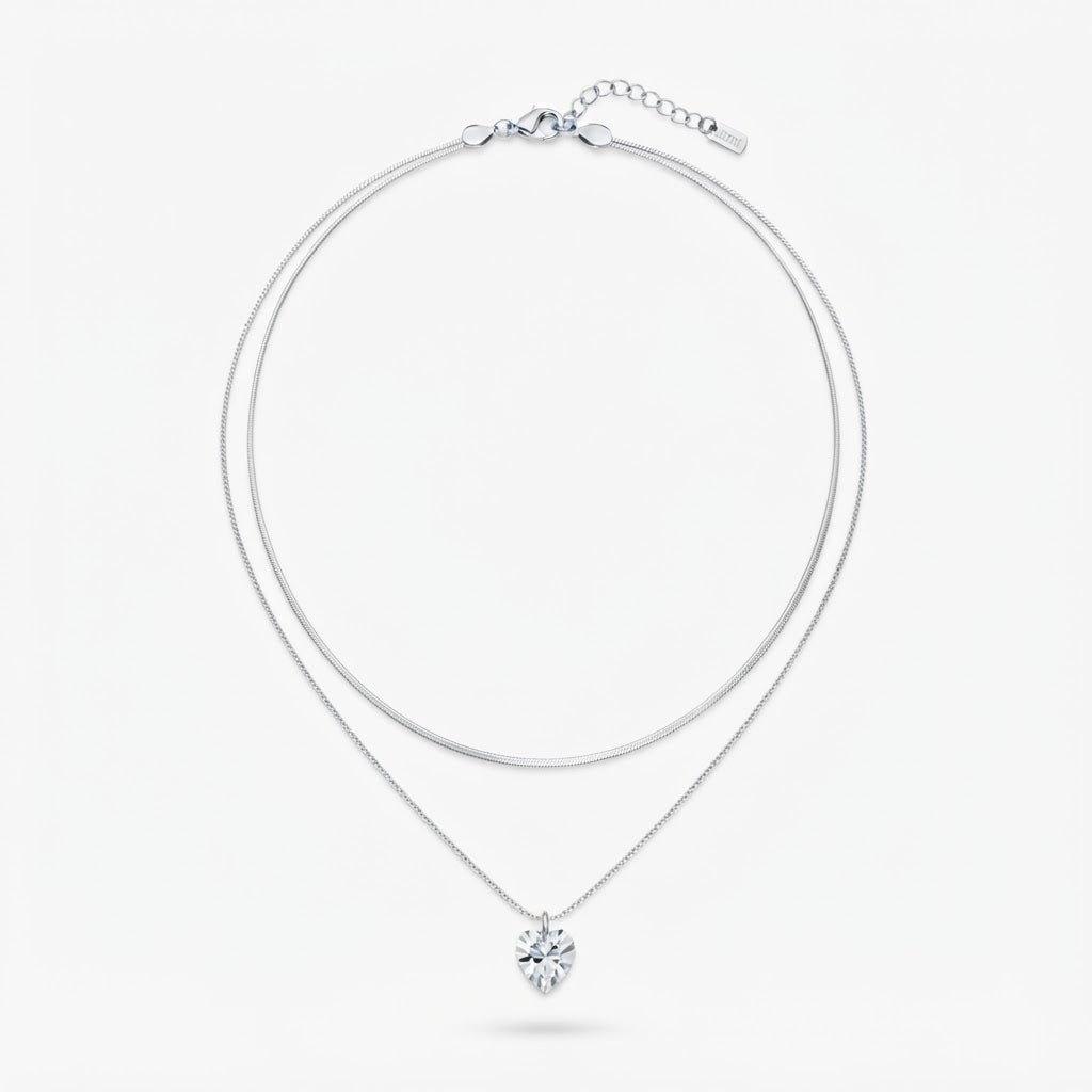 Collana duo cuore