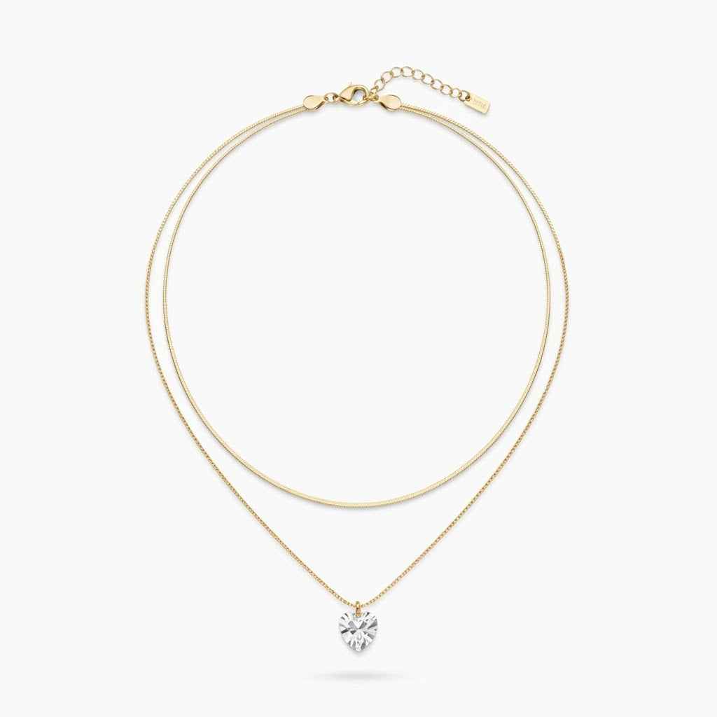 Collana duo cuore