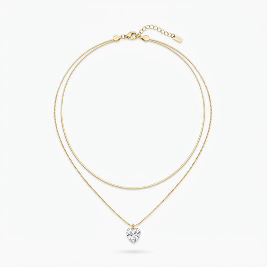 Collana duo cuore