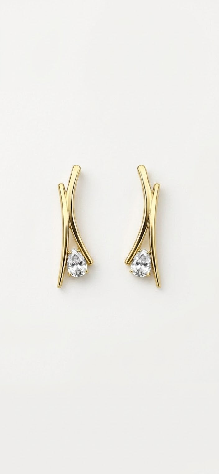 Orecchini Curved Drop