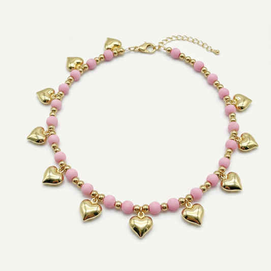 Cavigliera Cuore pink