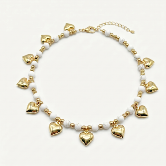 Cavigliera Cuore white