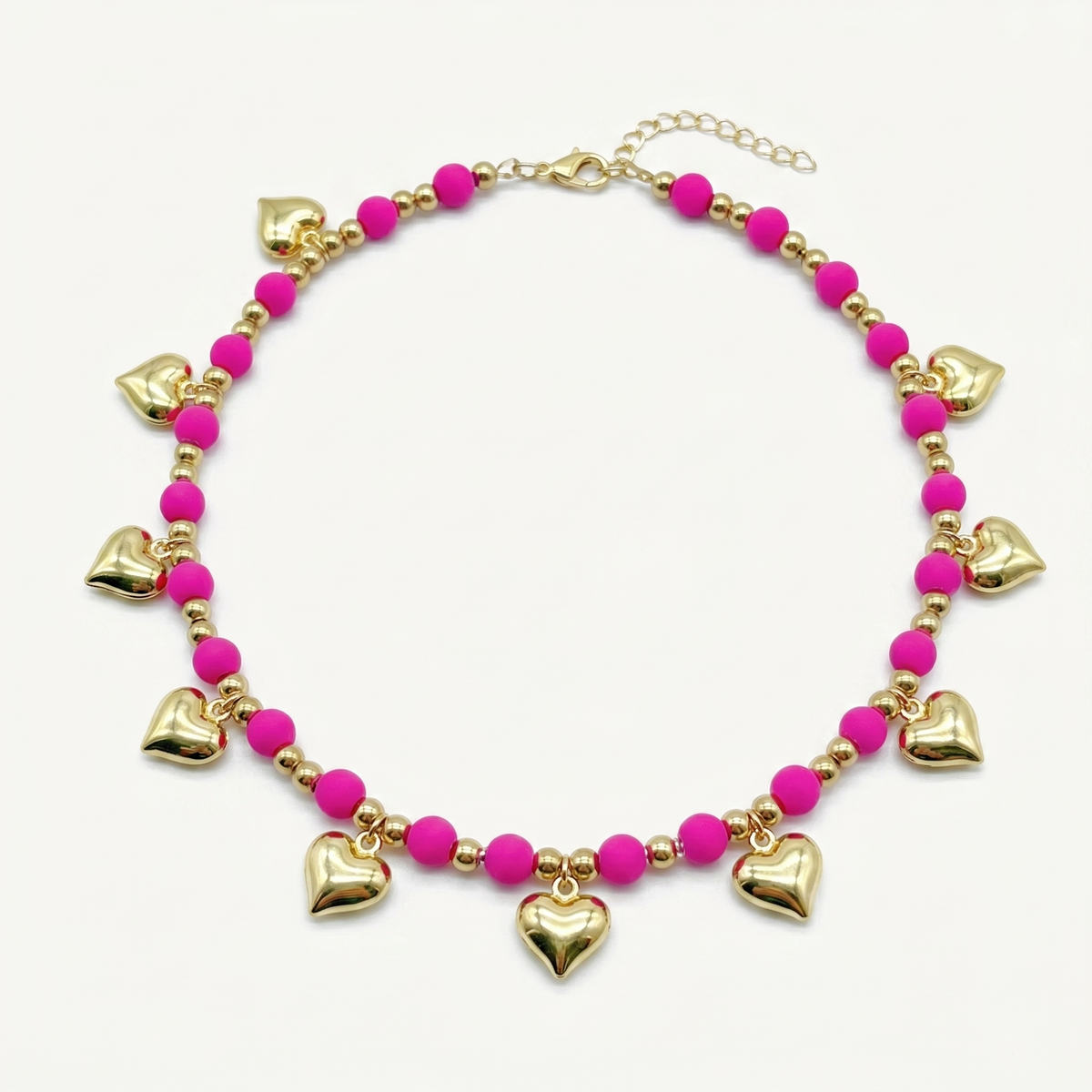 Cavigliera Cuore fuchsia
