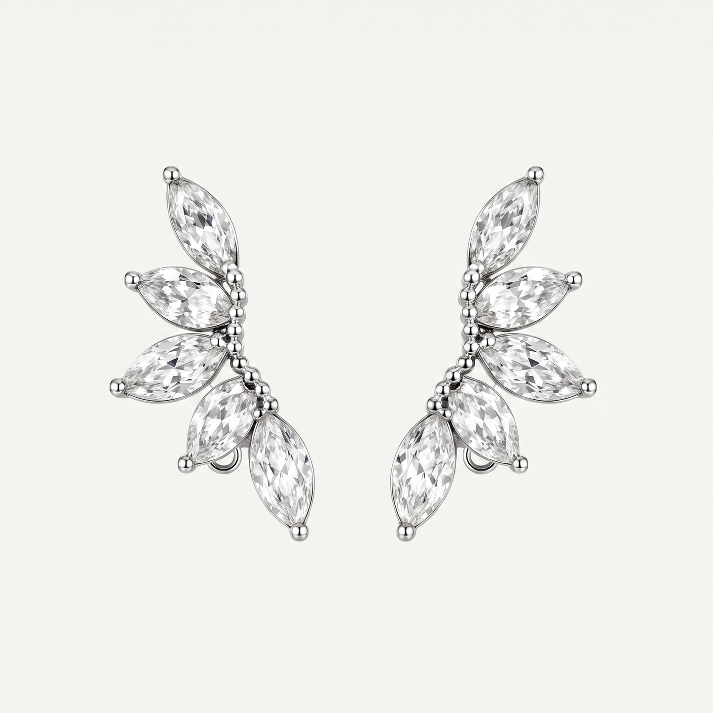 Orecchini Foglie Crystal