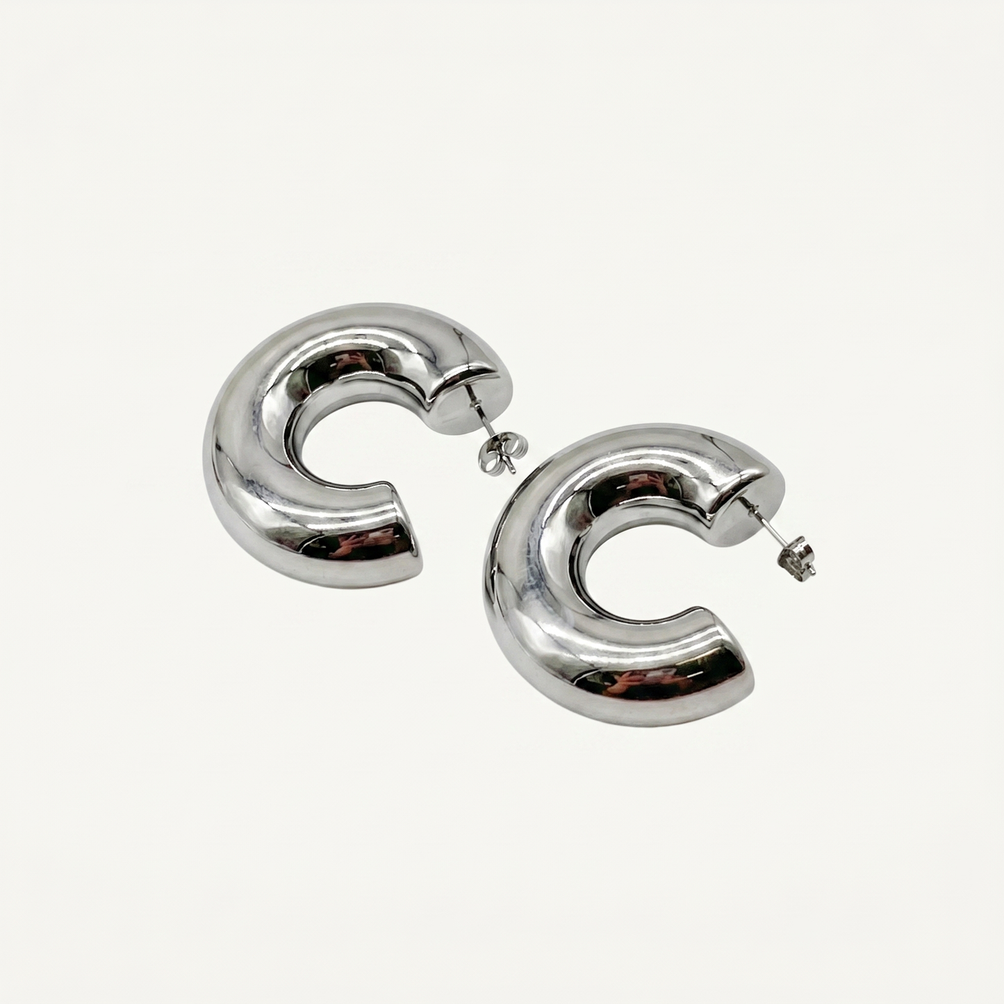 Orecchini Bold Hoop Silver